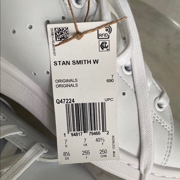 😍Adidas Originals Stan Smith Sneakers 👟 White/Collegiate Navy - 8.5 - Picture 2 of 9